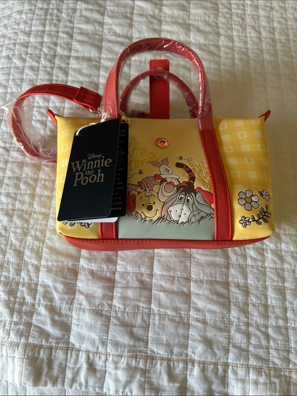 Loungefly Disney Winnie the Pooh Floral 
Gingham mini bag